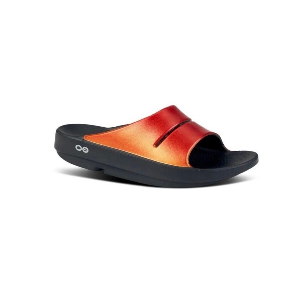 OOFOS OOahh Women's Luxe Slides Solstice Colorway Comfort Sandals Size 7